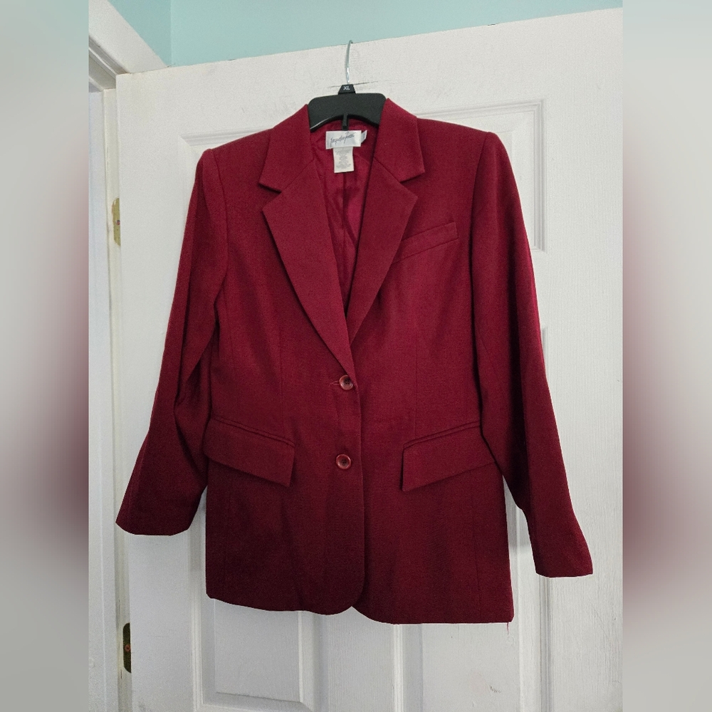 Vintage Jacqueline Ferrar Red Suit Blazer